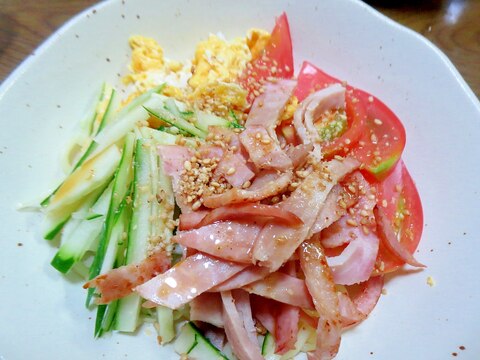 中華麺で冷やし中華